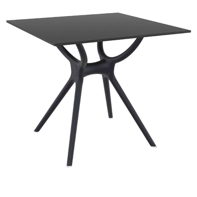 AIR ΤΡΑΠΕΖΙ 80Χ80Χ74εκ. BLACK LAMINATE 12mm 1 AIR ΤΡΑΠΕΖΙ 80Χ80Χ74εκ. BLACK LAMINATE 12mm