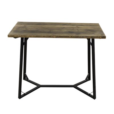 BISTRO ΤΡΑΠΕΖΙ BAR 120X65X108εκ. ΜΑΥΡΟ ΜΕΤΑΛΛΟ:ΞΥΛΟ