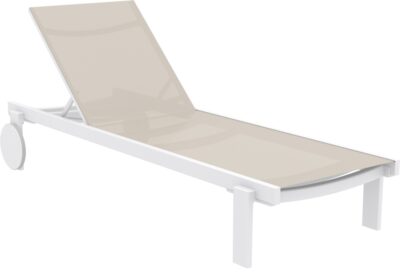 CASABLANCA ΞΑΠΛΩΣΤΡΑ WHITE/TAUPE ΑΛΟΥΜ:ΠΟΛ/ΝΙΟΥ