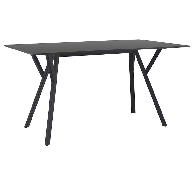 MAX ΤΡΑΠΕΖΙ 140X80Χ74εκ. BLACK LAMINATE 12mm 1 MAX ΤΡΑΠΕΖΙ 140X80Χ74εκ. BLACK LAMINATE 12mm