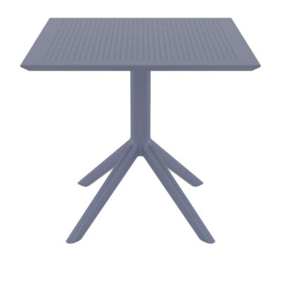 SKY DARK GREY 80X80X74εκ. ΤΡΑΠΕΖΙ ΠΟΛ/ΝΙΟΥ
