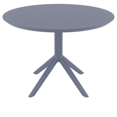 SKY DARK GREY Φ105X74εκ. ΤΡΑΠΕΖΙ ΠΟΛ/ΝΙΟΥ