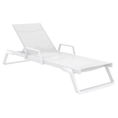 TROPIC ΞΑΠΛΩΣΤΡΑ ΜΕ ΜΠΡΑΤΣΑ WHITE/WHITE ΑΛΟΥΜ:ΠΟΛ/ΝΙΟΥ