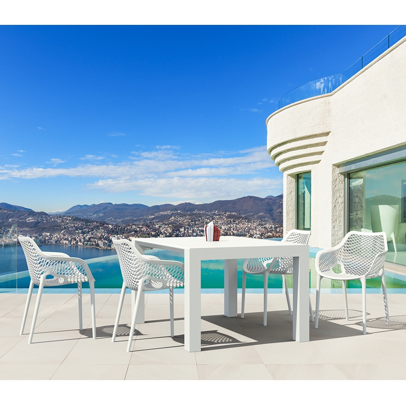 Σετ Τραπεζαρίας 5τμχ Vegas Air XL White 100X100/140Χ75εκ. 1 Σετ Τραπεζαρίας 5τμχ Vegas Air XL White 100X100/140Χ75εκ.